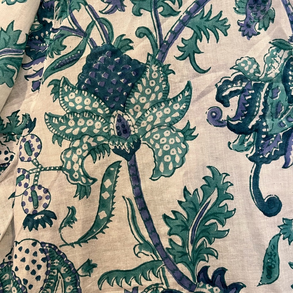 Roller Rabbit Turquoise Patterned Tunic Size XL - Picture 3 of 8